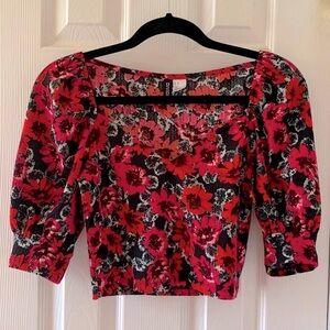 H&M Rose Crop Top